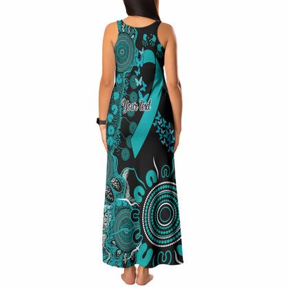 Australia PTSD Support Healing From Trauma Personalised Tank Maxi Dress Aboriginal Ribbon Dot Painting