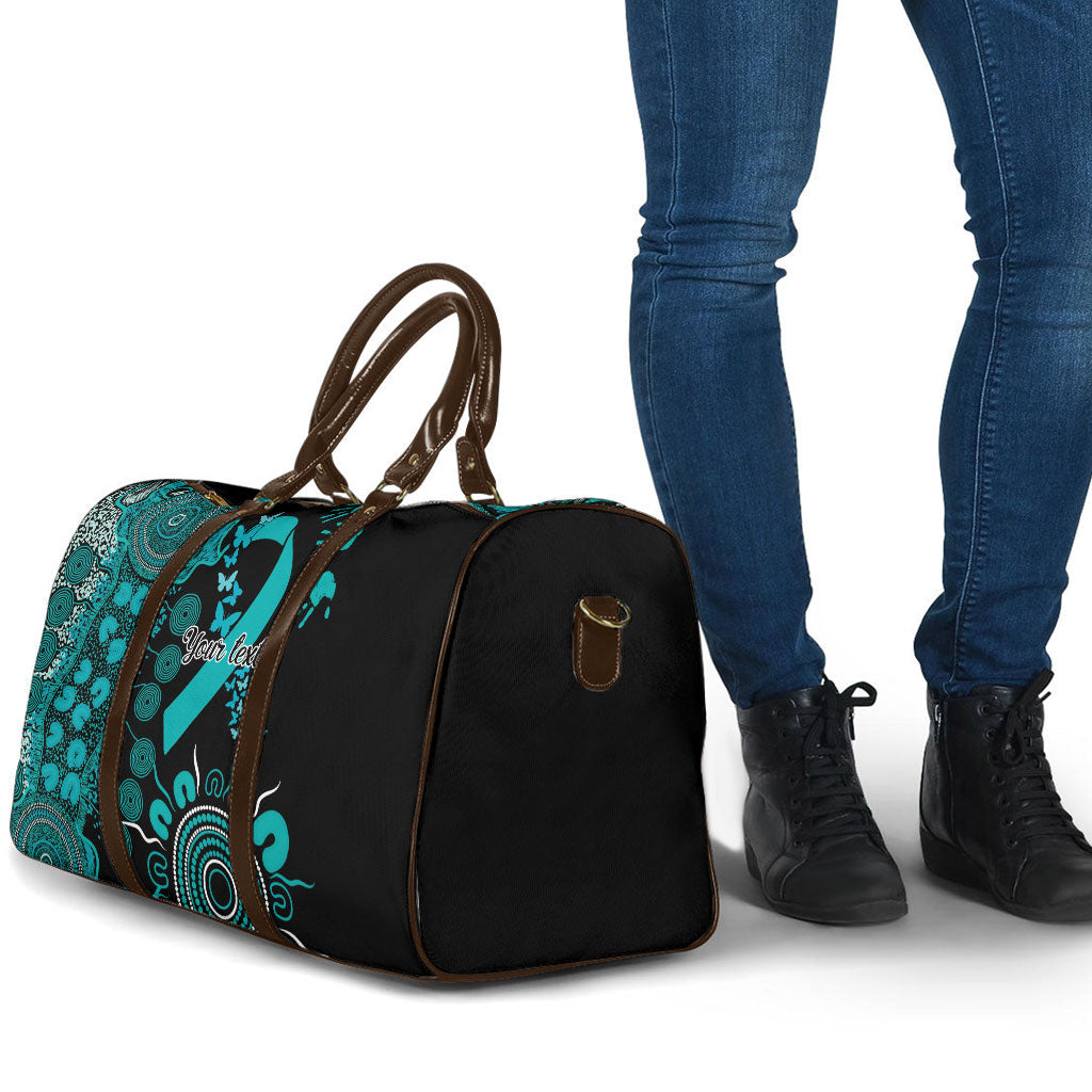 Australia PTSD Support Healing From Trauma Personalised Travel Bag Aboriginal Ribbon Dot Painting