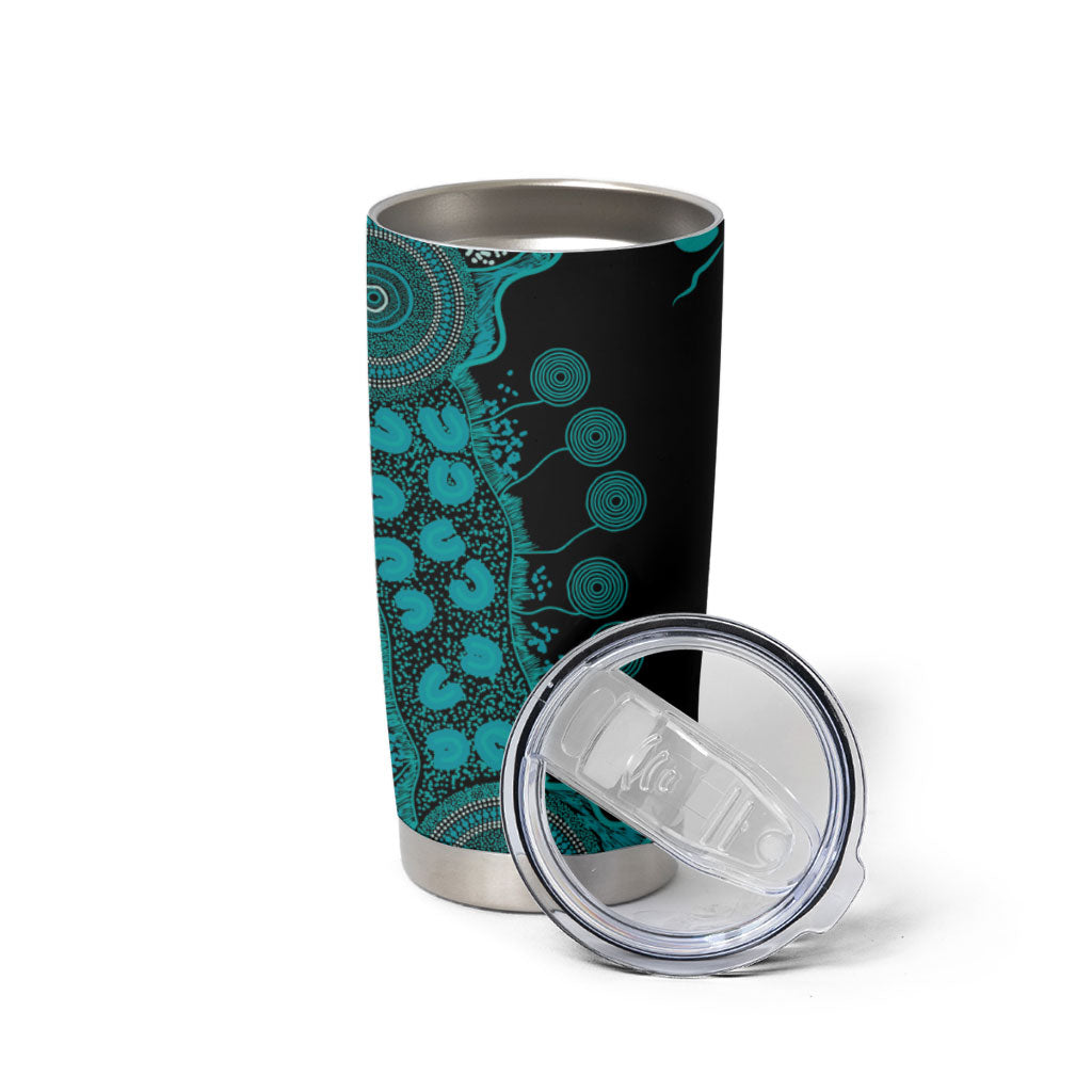 Australia PTSD Support Healing From Trauma Personalised Tumbler Cup Aboriginal Ribbon Dot Painting