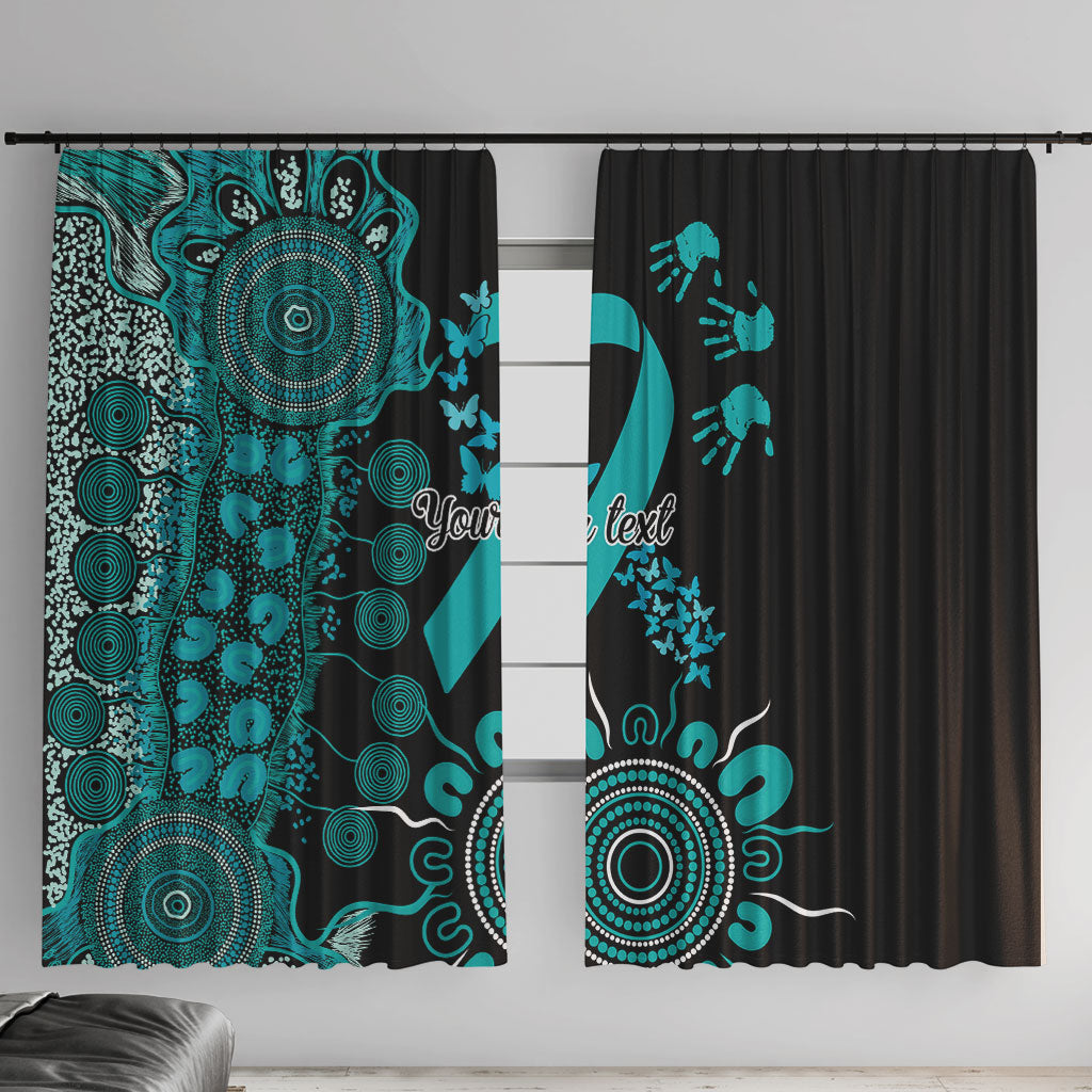 Australia PTSD Support Healing From Trauma Personalised Window Curtain Aboriginal Ribbon Dot Painting