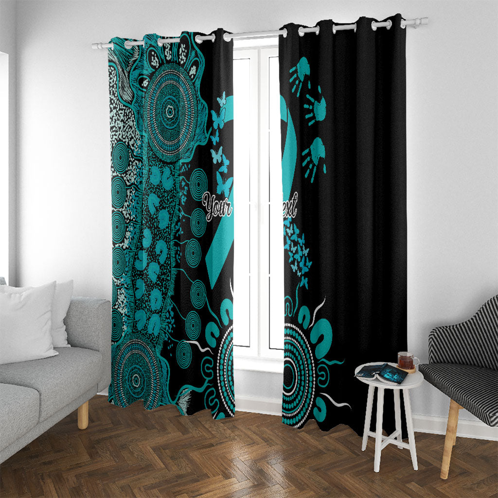Australia PTSD Support Healing From Trauma Personalised Window Curtain Aboriginal Ribbon Dot Painting