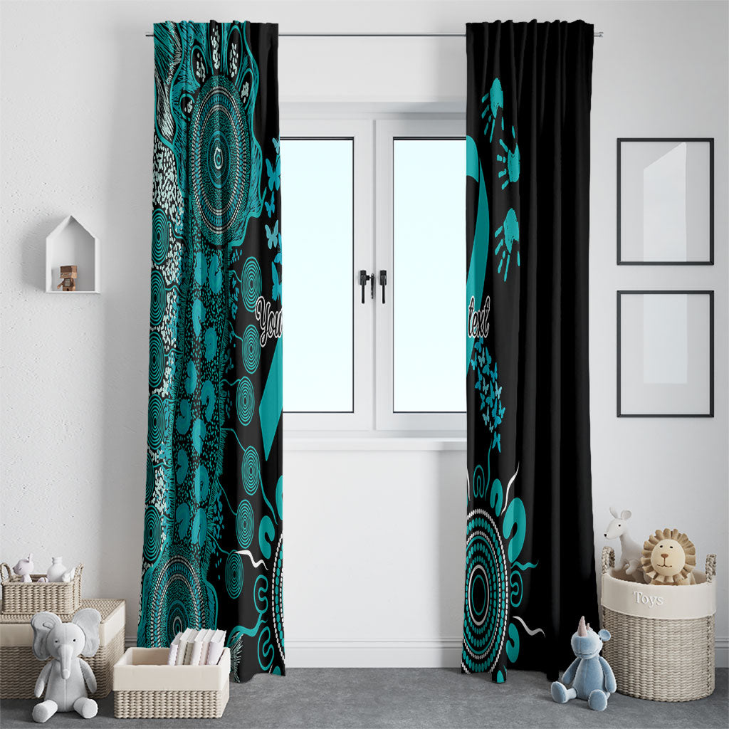 Australia PTSD Support Healing From Trauma Personalised Window Curtain Aboriginal Ribbon Dot Painting