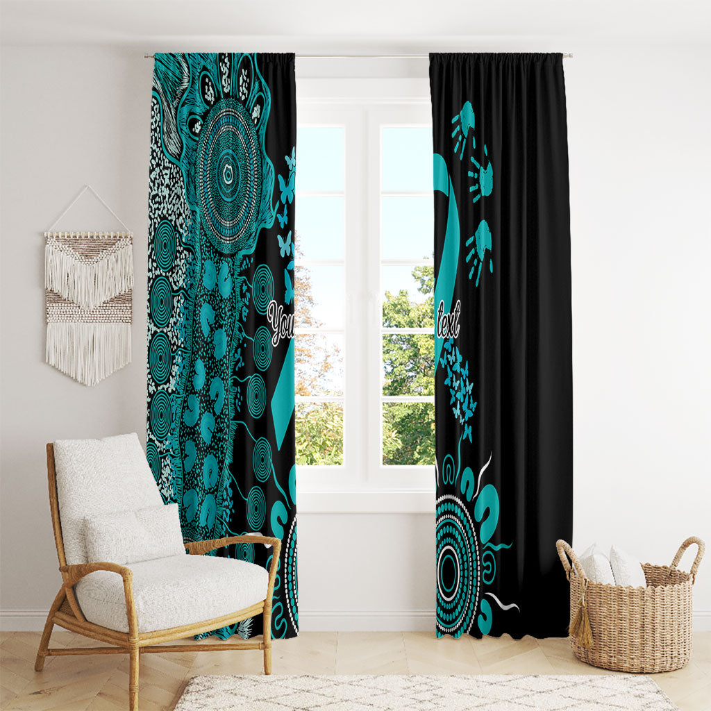 Australia PTSD Support Healing From Trauma Personalised Window Curtain Aboriginal Ribbon Dot Painting