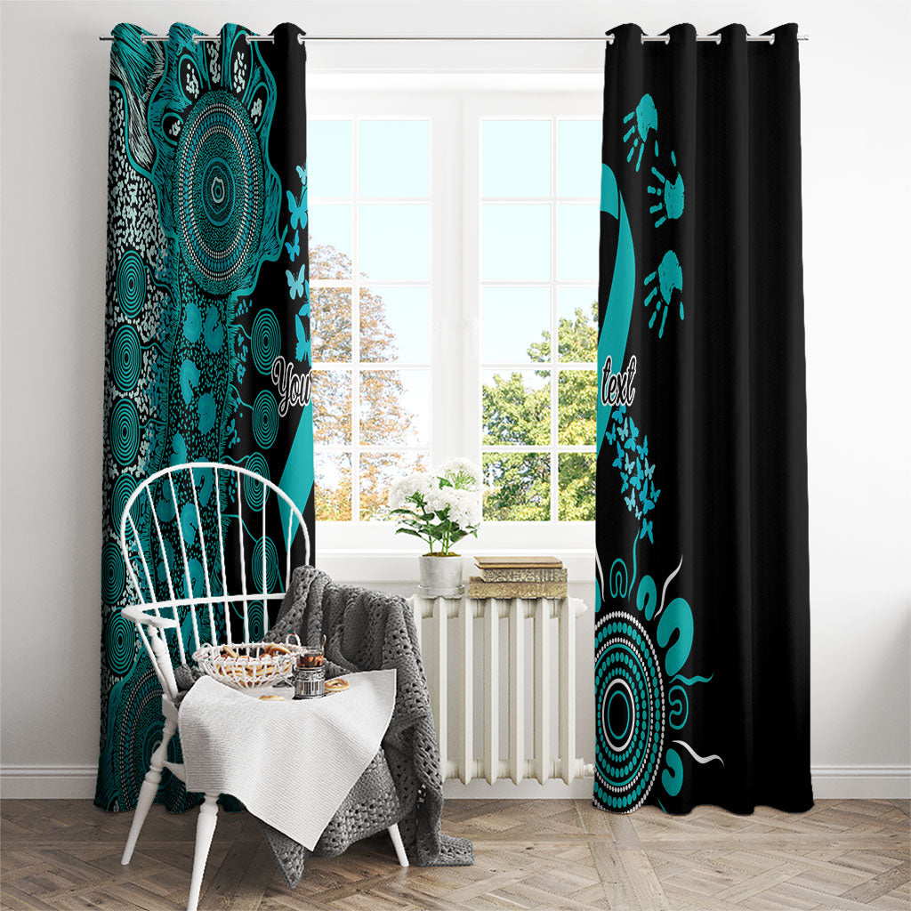 Australia PTSD Support Healing From Trauma Personalised Window Curtain Aboriginal Ribbon Dot Painting