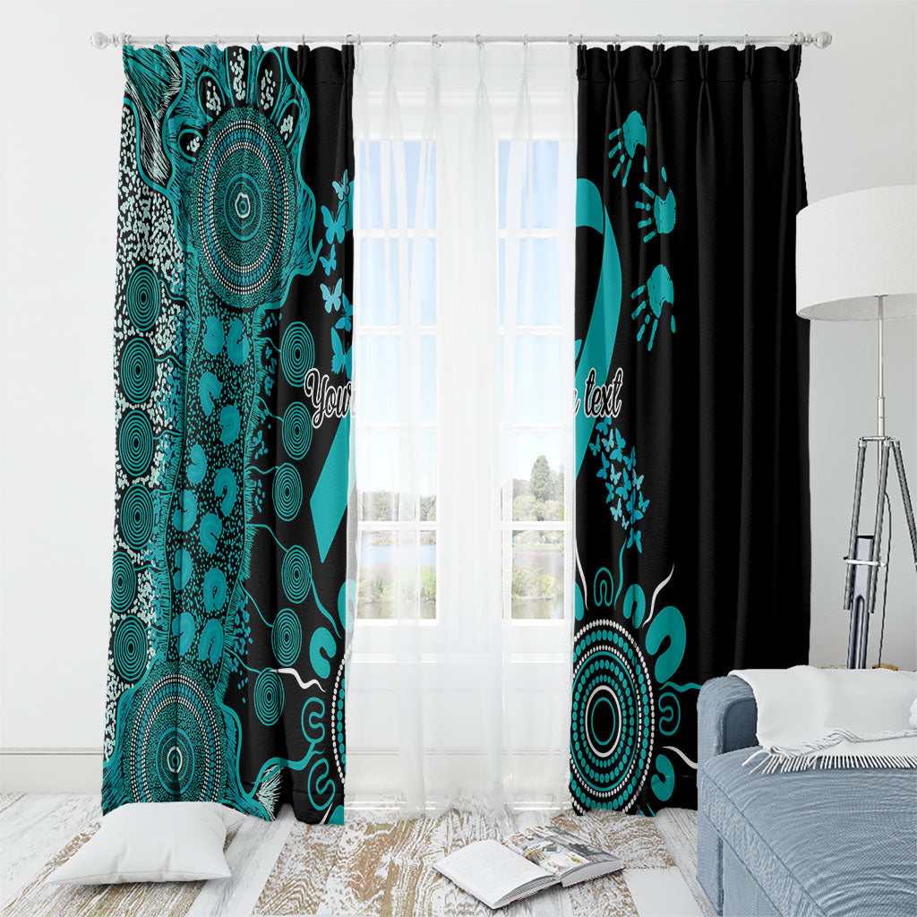 Australia PTSD Support Healing From Trauma Personalised Window Curtain Aboriginal Ribbon Dot Painting