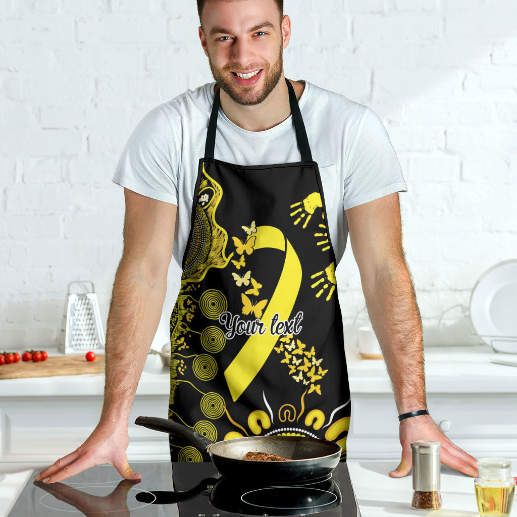 Sarcoma Support Rare Cancer Strength Personalised Apron Aboriginal Ribbon Dot Painting