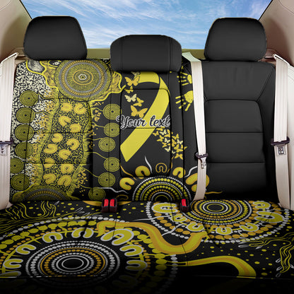 Sarcoma Support Rare Cancer Strength Personalised Back Car Seat Cover Aboriginal Ribbon Dot Painting