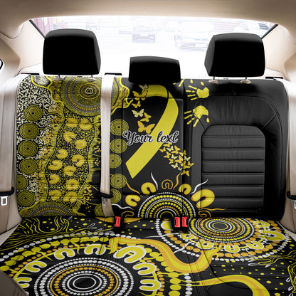 Sarcoma Support Rare Cancer Strength Personalised Back Car Seat Cover Aboriginal Ribbon Dot Painting