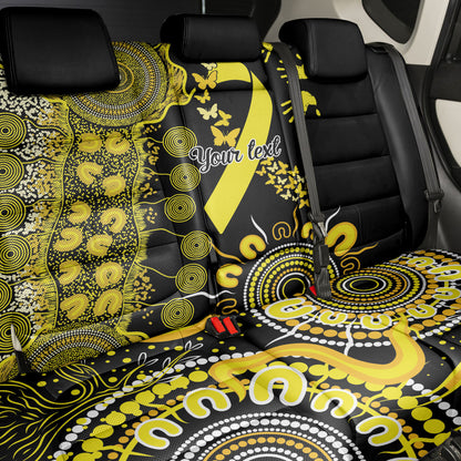 Sarcoma Support Rare Cancer Strength Personalised Back Car Seat Cover Aboriginal Ribbon Dot Painting