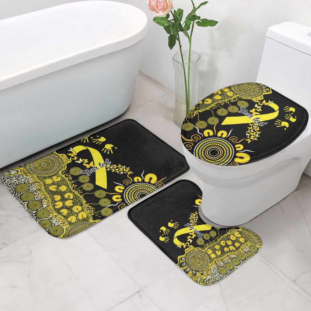 Sarcoma Support Rare Cancer Strength Personalised Bathroom Set Aboriginal Ribbon Dot Painting