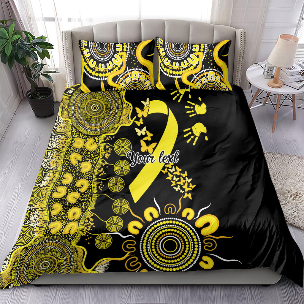 Sarcoma Support Rare Cancer Strength Personalised Bedding Set Aboriginal Ribbon Dot Painting