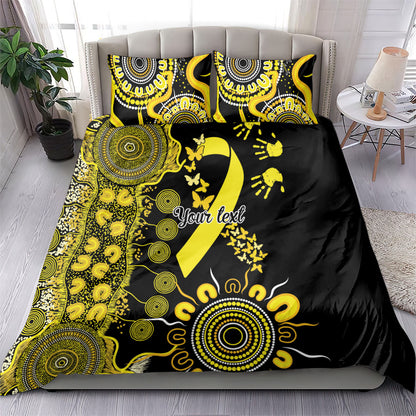 Sarcoma Support Rare Cancer Strength Personalised Bedding Set Aboriginal Ribbon Dot Painting