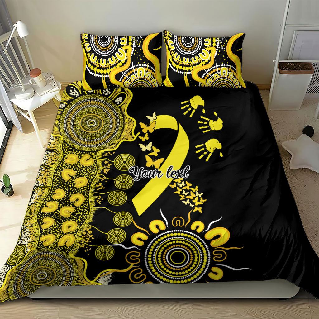 Sarcoma Support Rare Cancer Strength Personalised Bedding Set Aboriginal Ribbon Dot Painting
