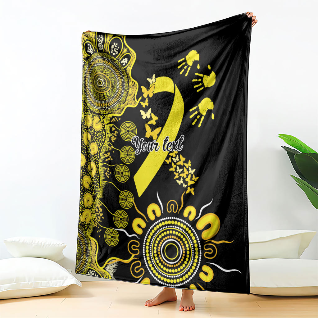 Sarcoma Support Rare Cancer Strength Personalised Blanket Aboriginal Ribbon Dot Painting