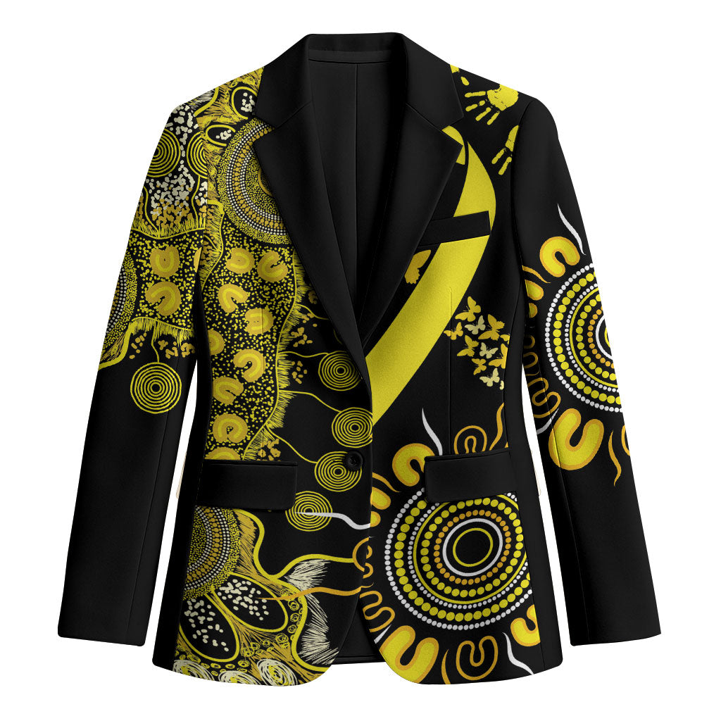 Sarcoma Support Rare Cancer Strength Personalised Blazer Aboriginal Ribbon Dot Painting
