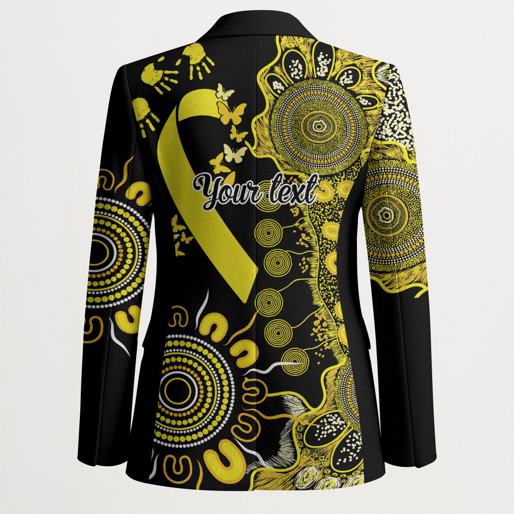 Sarcoma Support Rare Cancer Strength Personalised Blazer Aboriginal Ribbon Dot Painting