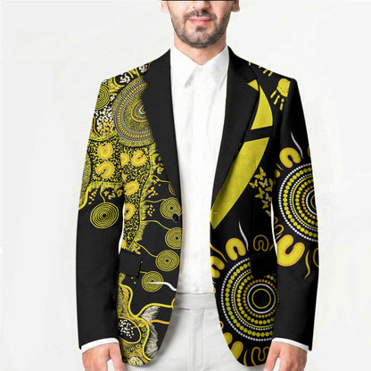 Sarcoma Support Rare Cancer Strength Personalised Blazer Aboriginal Ribbon Dot Painting