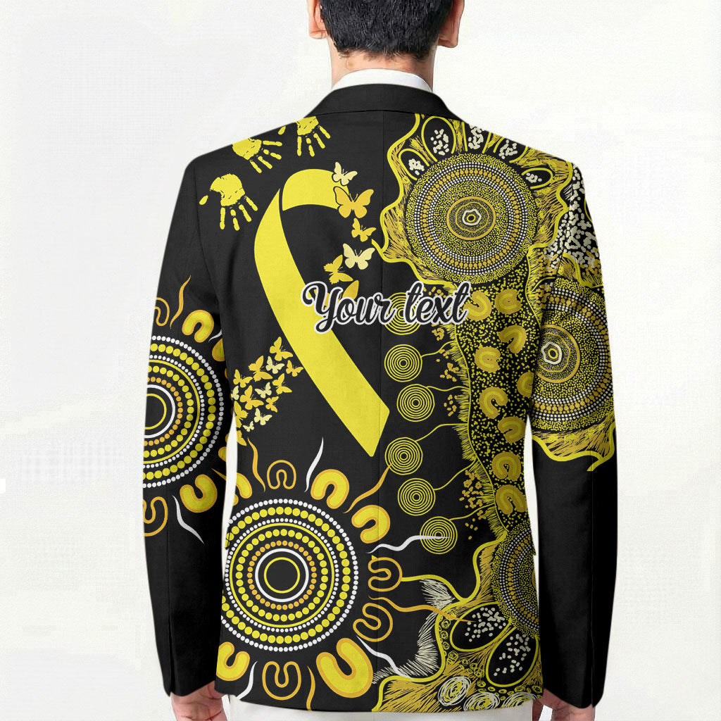 Sarcoma Support Rare Cancer Strength Personalised Blazer Aboriginal Ribbon Dot Painting