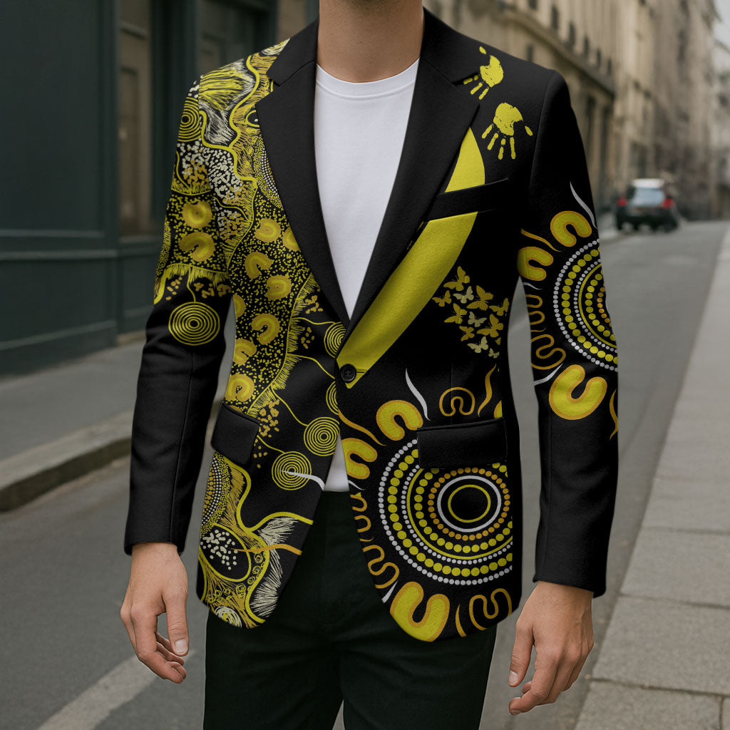 Sarcoma Support Rare Cancer Strength Personalised Blazer Aboriginal Ribbon Dot Painting
