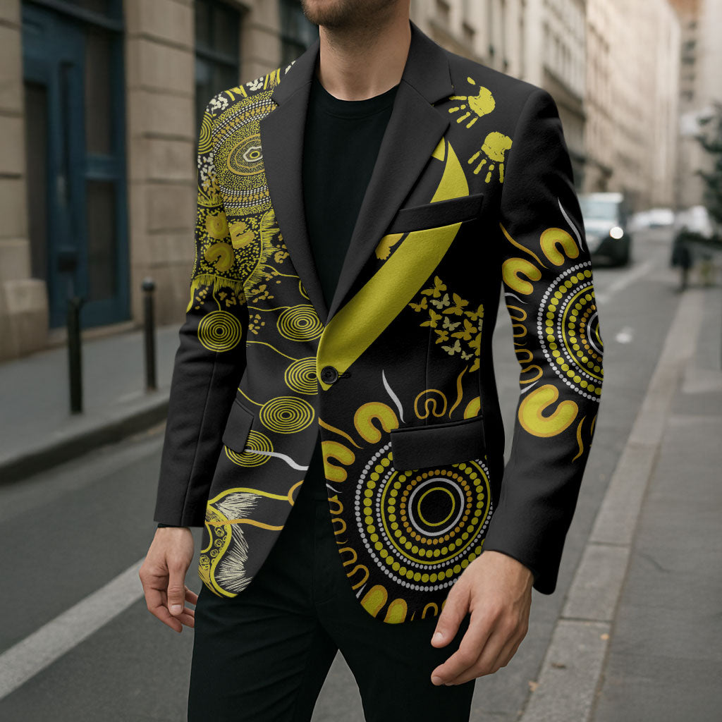 Sarcoma Support Rare Cancer Strength Personalised Blazer Aboriginal Ribbon Dot Painting