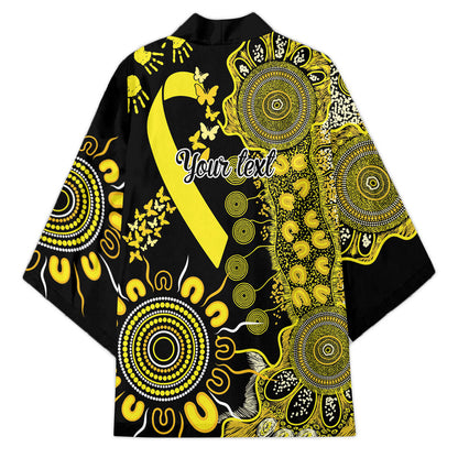 Sarcoma Support Rare Cancer Strength Personalised Kimono Aboriginal Ribbon Dot Painting