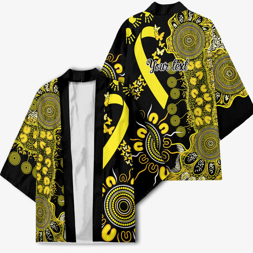 Sarcoma Support Rare Cancer Strength Personalised Kimono Aboriginal Ribbon Dot Painting