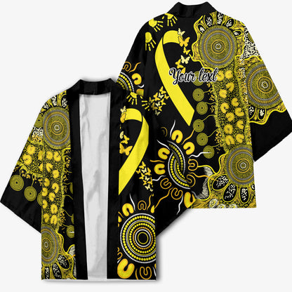 Sarcoma Support Rare Cancer Strength Personalised Kimono Aboriginal Ribbon Dot Painting