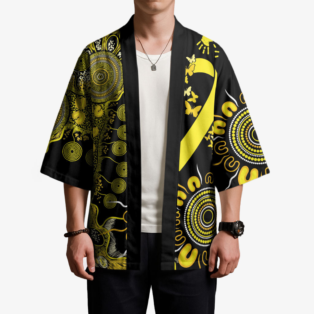 Sarcoma Support Rare Cancer Strength Personalised Kimono Aboriginal Ribbon Dot Painting