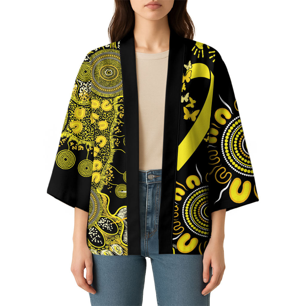 Sarcoma Support Rare Cancer Strength Personalised Kimono Aboriginal Ribbon Dot Painting