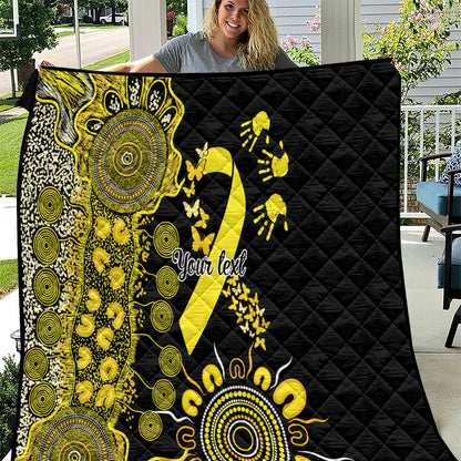 Sarcoma Support Rare Cancer Strength Personalised Quilt Aboriginal Ribbon Dot Painting