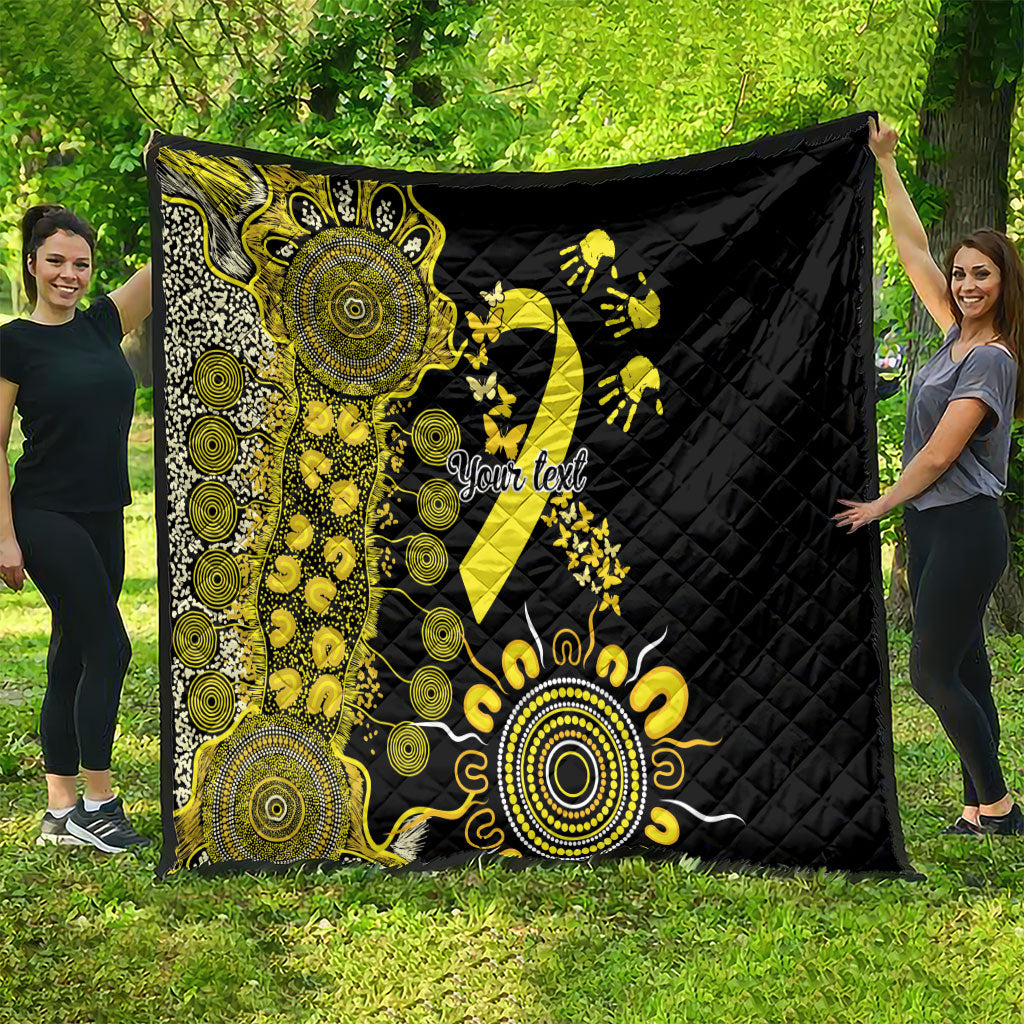 Sarcoma Support Rare Cancer Strength Personalised Quilt Aboriginal Ribbon Dot Painting