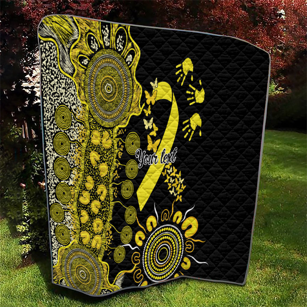 Sarcoma Support Rare Cancer Strength Personalised Quilt Aboriginal Ribbon Dot Painting