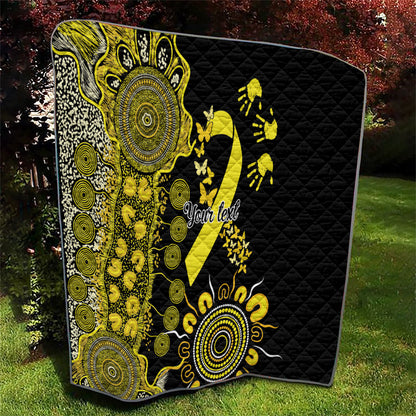 Sarcoma Support Rare Cancer Strength Personalised Quilt Aboriginal Ribbon Dot Painting