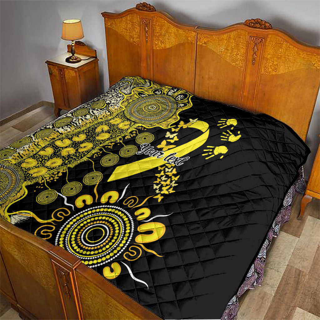Sarcoma Support Rare Cancer Strength Personalised Quilt Aboriginal Ribbon Dot Painting