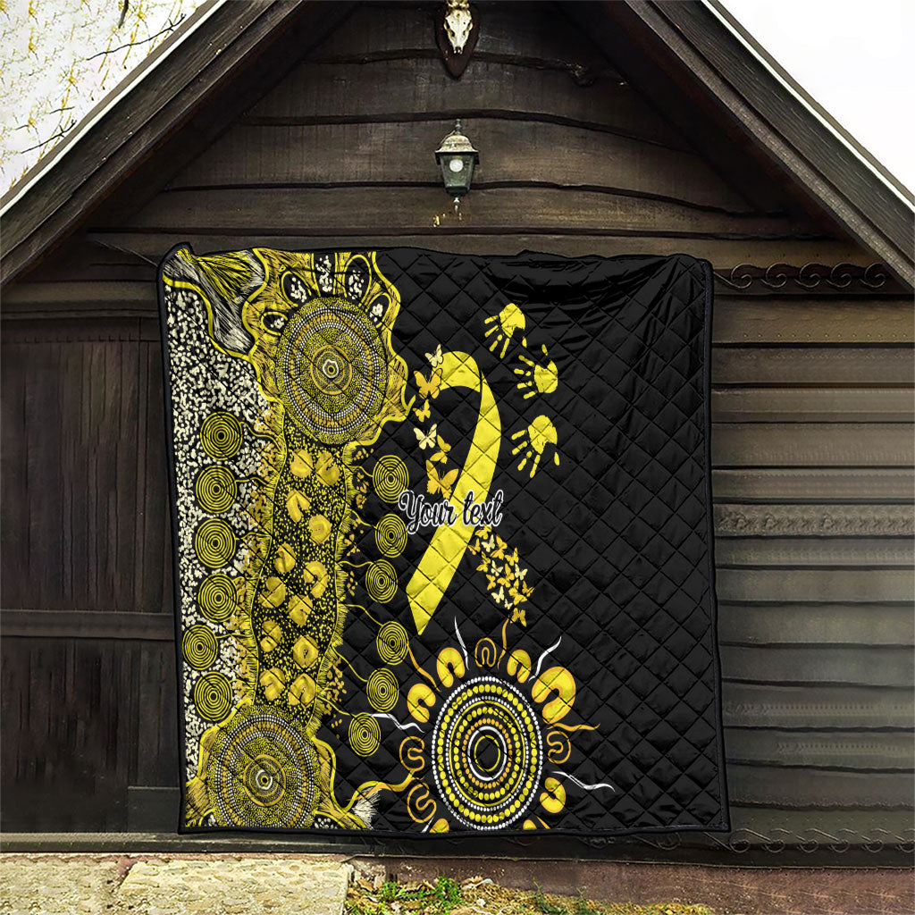 Sarcoma Support Rare Cancer Strength Personalised Quilt Aboriginal Ribbon Dot Painting