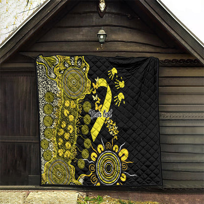Sarcoma Support Rare Cancer Strength Personalised Quilt Aboriginal Ribbon Dot Painting