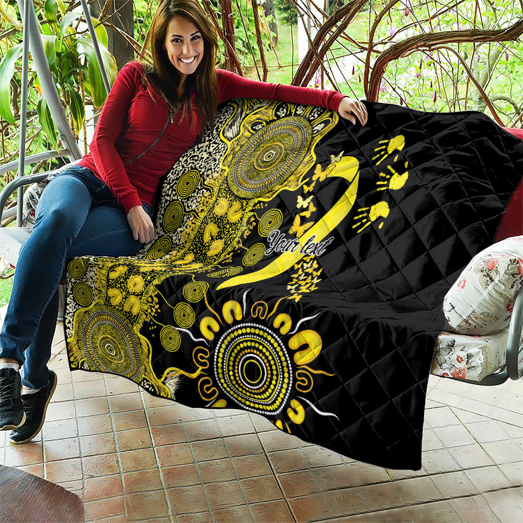 Sarcoma Support Rare Cancer Strength Personalised Quilt Aboriginal Ribbon Dot Painting