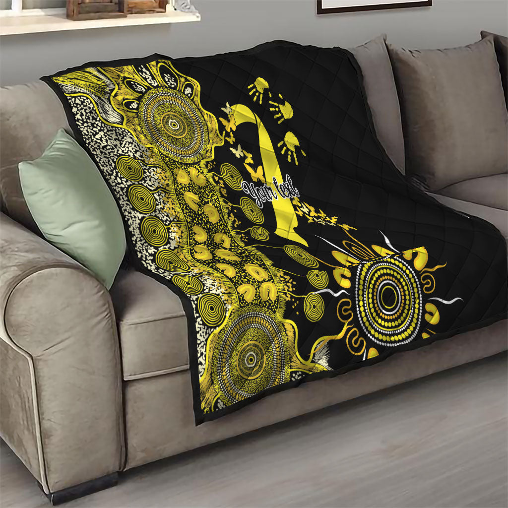 Sarcoma Support Rare Cancer Strength Personalised Quilt Aboriginal Ribbon Dot Painting