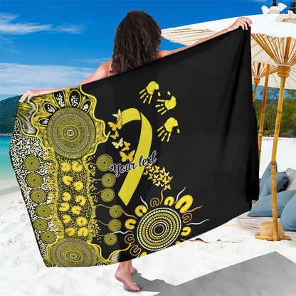 Sarcoma Support Rare Cancer Strength Personalised Sarong Aboriginal Ribbon Dot Painting