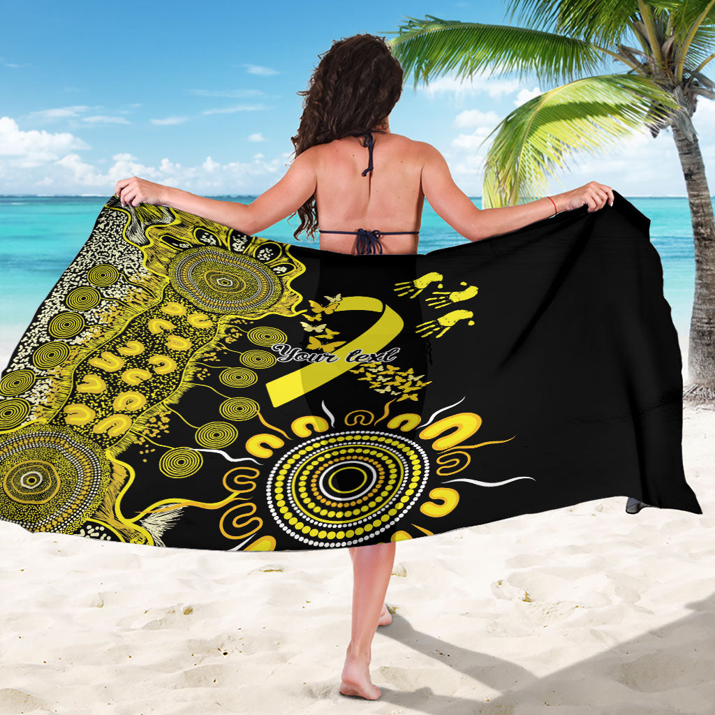 Sarcoma Support Rare Cancer Strength Personalised Sarong Aboriginal Ribbon Dot Painting