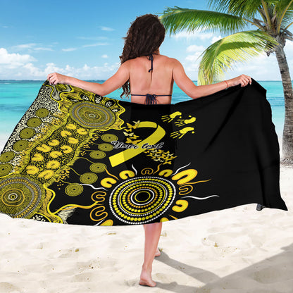 Sarcoma Support Rare Cancer Strength Personalised Sarong Aboriginal Ribbon Dot Painting