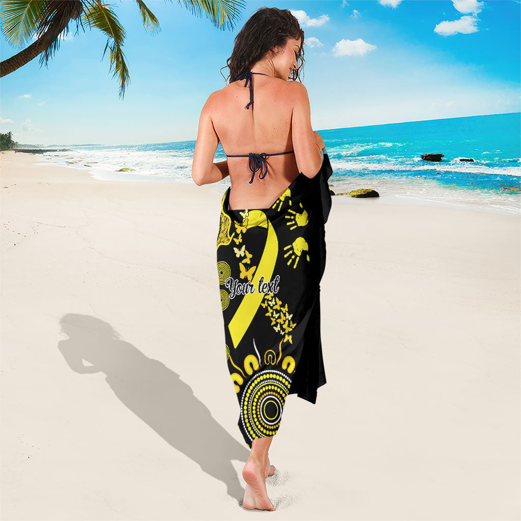 Sarcoma Support Rare Cancer Strength Personalised Sarong Aboriginal Ribbon Dot Painting