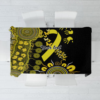 Sarcoma Support Rare Cancer Strength Personalised Tablecloth Aboriginal Ribbon Dot Painting