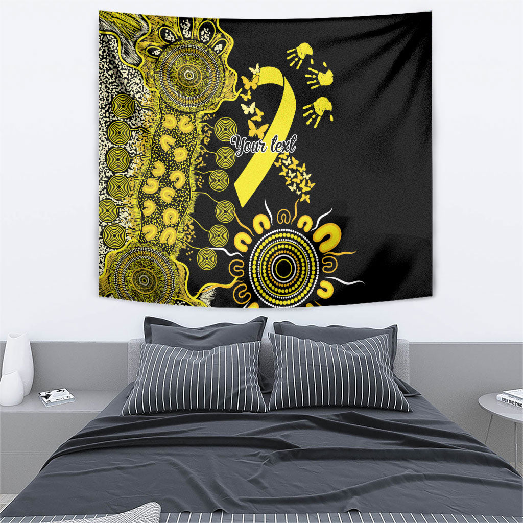 Sarcoma Support Rare Cancer Strength Personalised Tapestry Aboriginal Ribbon Dot Painting