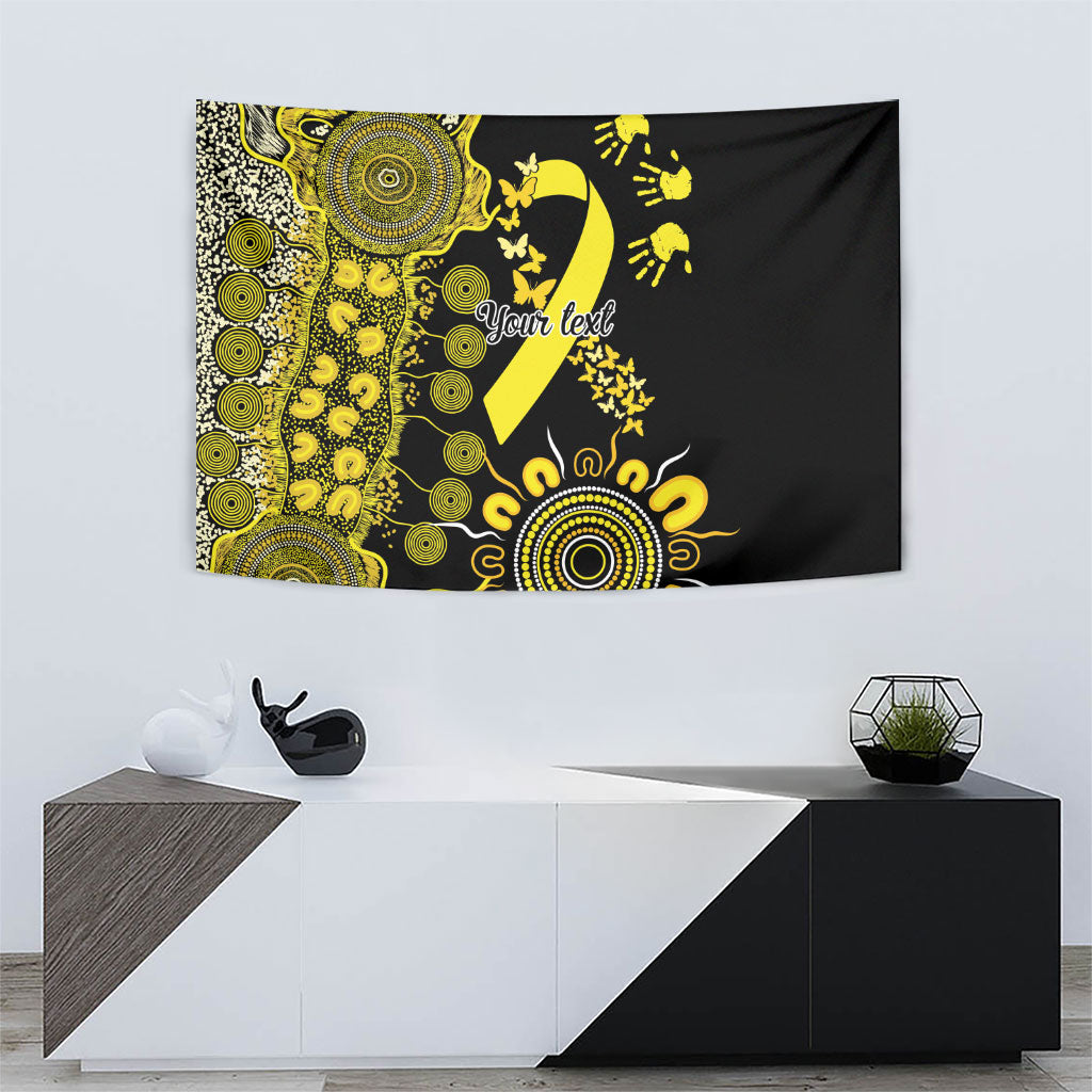 Sarcoma Support Rare Cancer Strength Personalised Tapestry Aboriginal Ribbon Dot Painting
