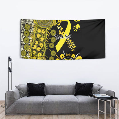 Sarcoma Support Rare Cancer Strength Personalised Tapestry Aboriginal Ribbon Dot Painting