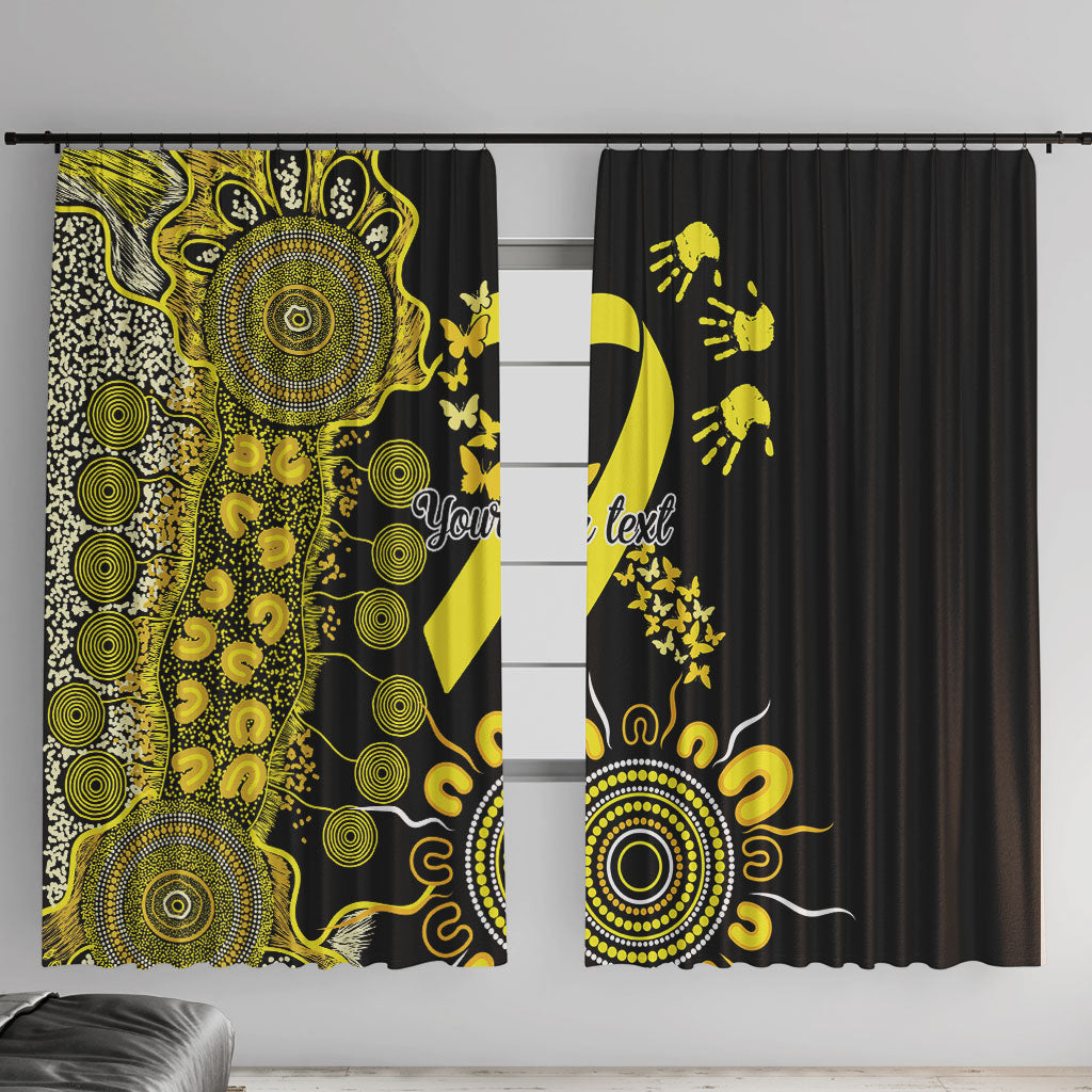 Sarcoma Support Rare Cancer Strength Personalised Window Curtain Aboriginal Ribbon Dot Painting
