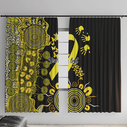 Sarcoma Support Rare Cancer Strength Personalised Window Curtain Aboriginal Ribbon Dot Painting