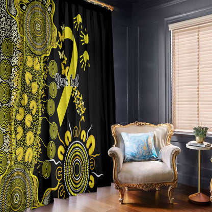Sarcoma Support Rare Cancer Strength Personalised Window Curtain Aboriginal Ribbon Dot Painting