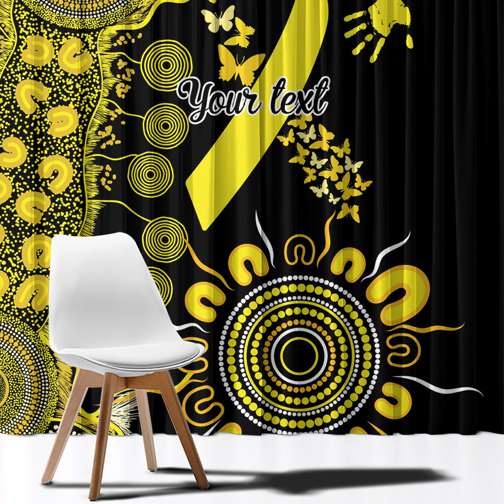 Sarcoma Support Rare Cancer Strength Personalised Window Curtain Aboriginal Ribbon Dot Painting